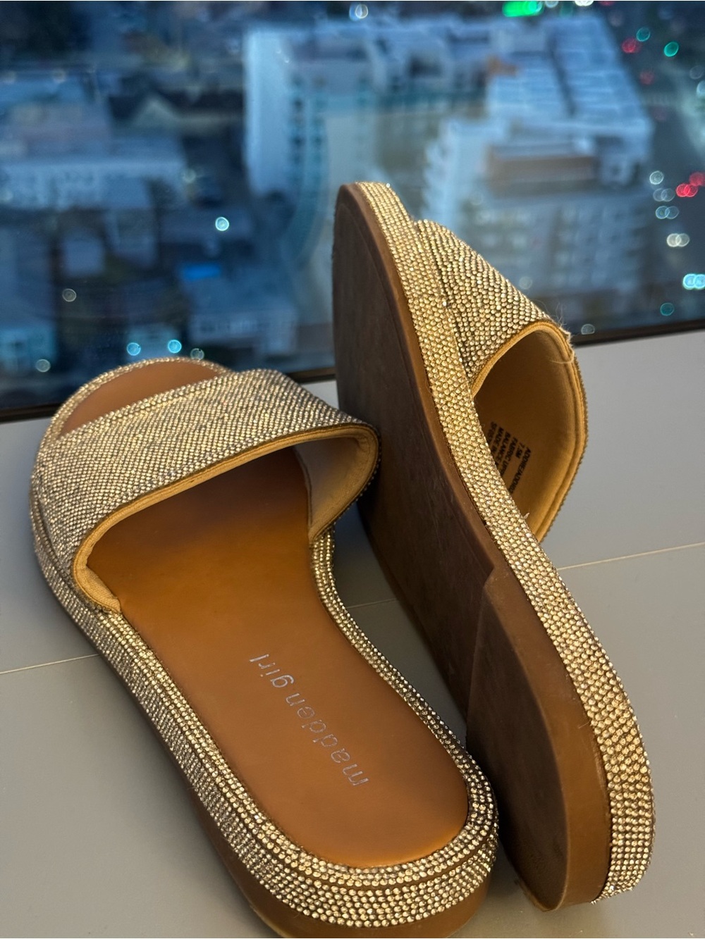 Steve Madden Rhinestone Slides - Picture 2 of 3
